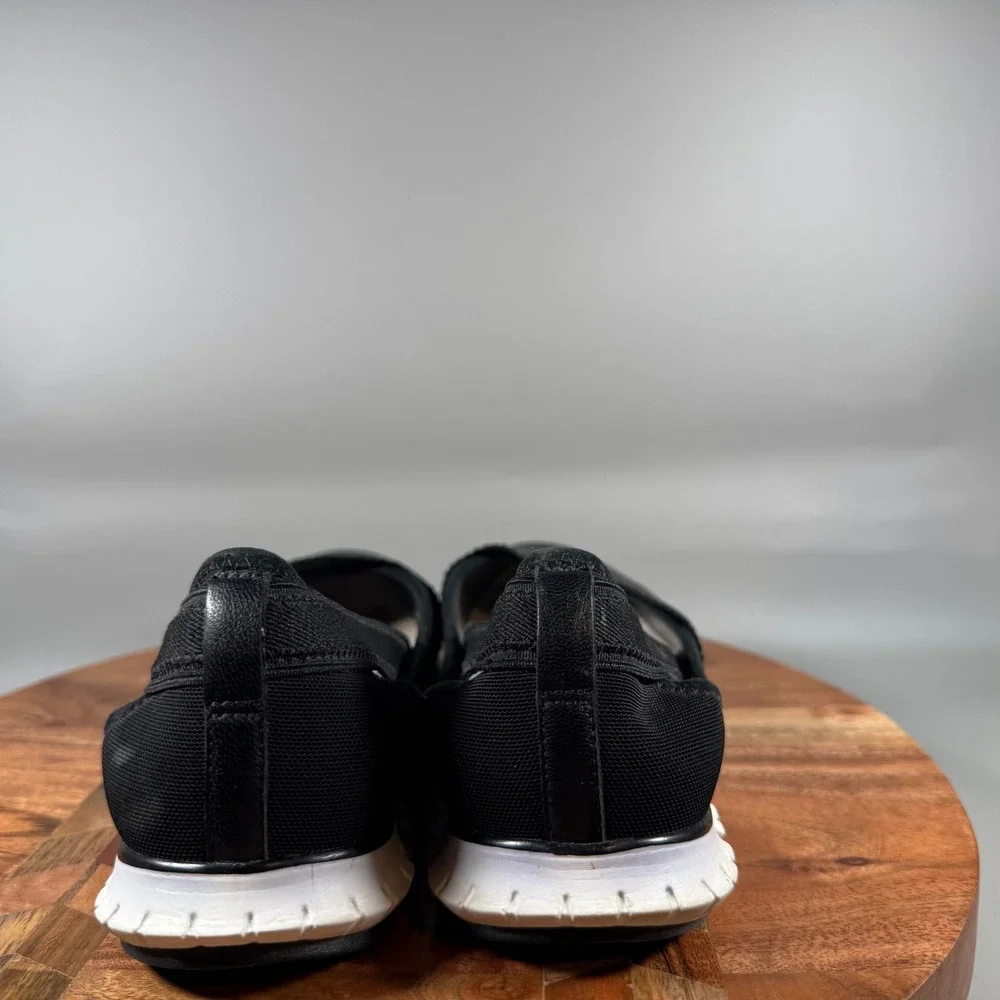 Cole Haan Zerogrand Stagedoor Ballet Flat Black Leather W02682 Womens 7B